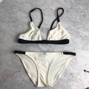 Solid & Striped “The Morgan” Black + White Bikini